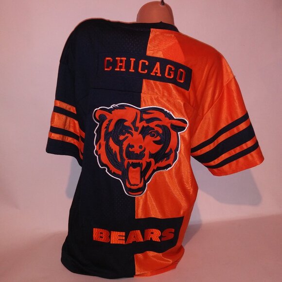 NFL Other - Chicago Bears Jersey NFL Football Mens Navy Blue Orange 50/50 Short Sleeve Crew